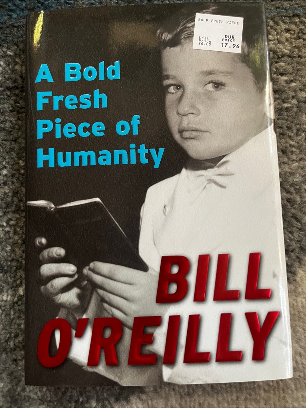 "A Bold Fresh Piece of Humanity" Hardcover Book - Black & White with Red Text